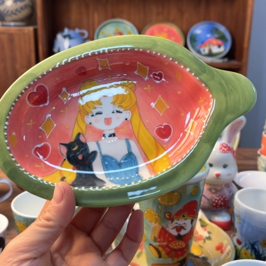 瓦当景德镇釉下手绘陶瓷