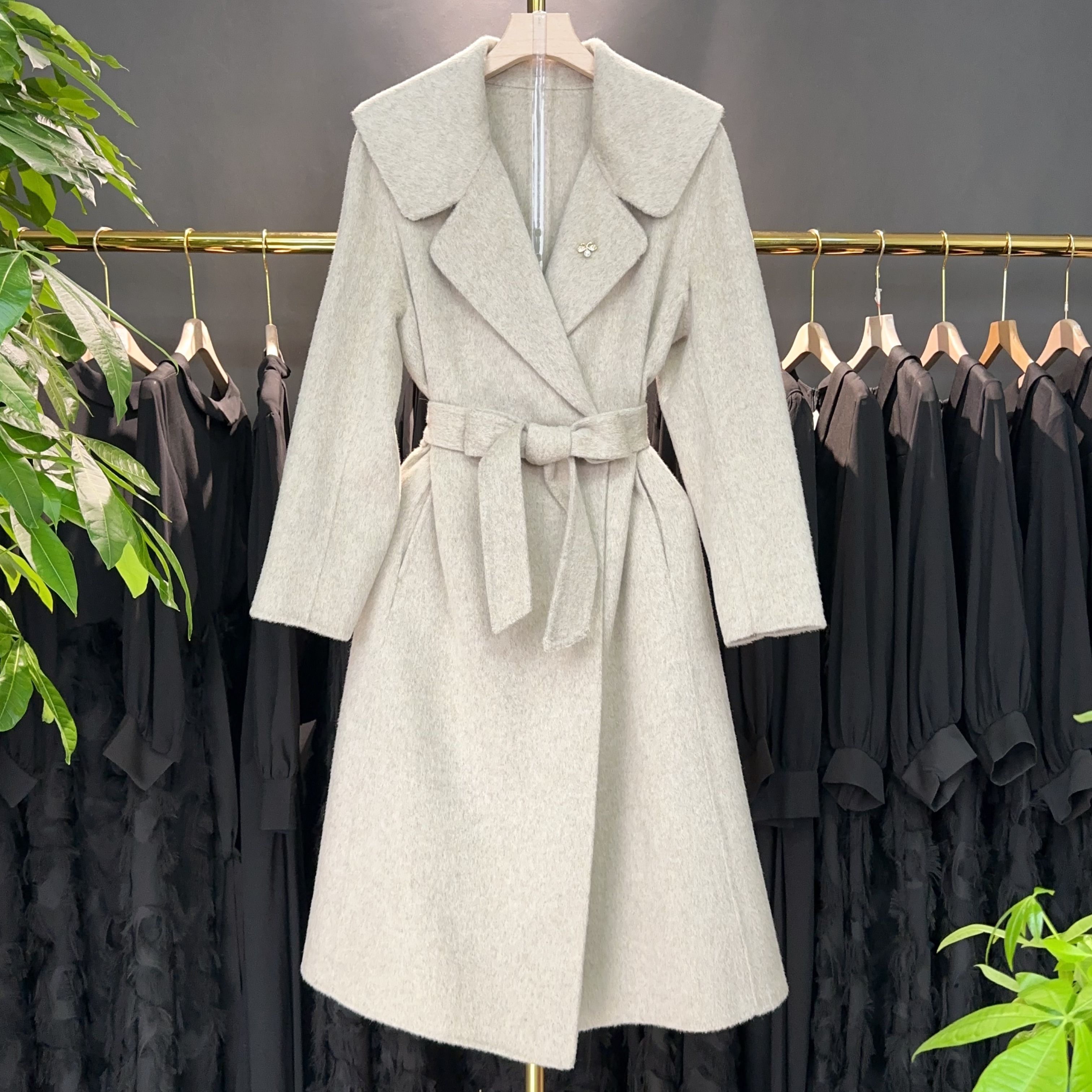 【A9356】毛呢外套女2025秋冬加厚新款高级感百搭时尚毛呢外套