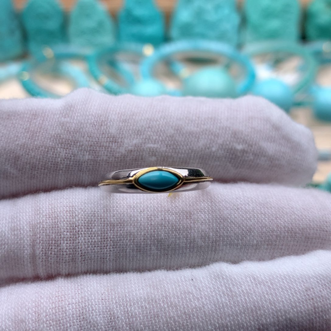 绿松石颈饰银S925镶嵌