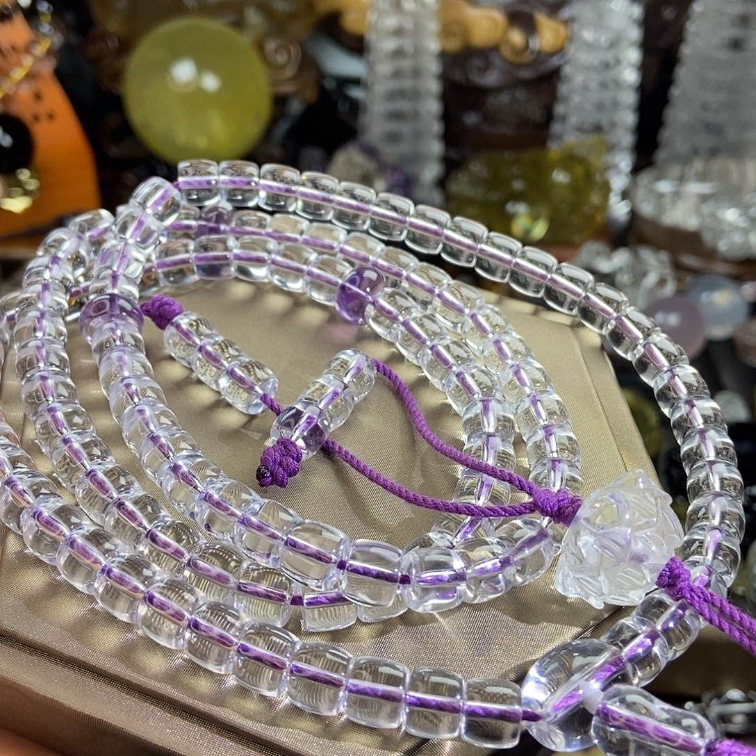 未镶嵌套链水晶水晶108颗念珠