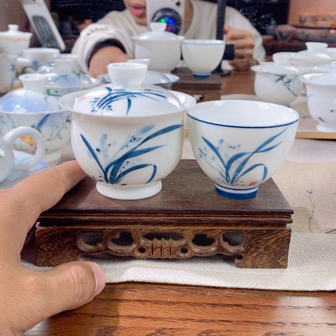 超薄柸玉兰花140cc