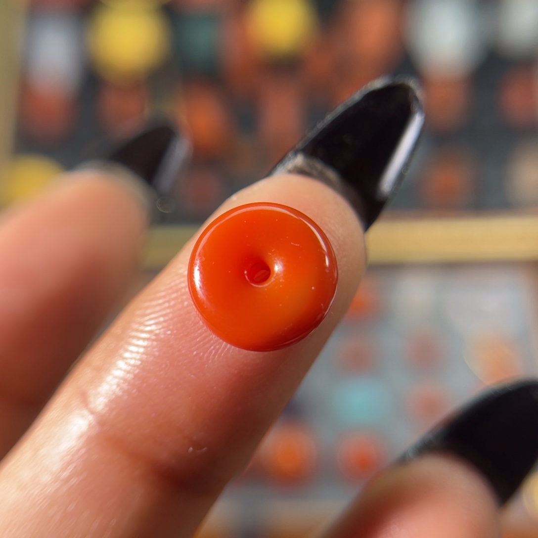 南红玛瑙老南红面包圈10.5不退换未镶嵌