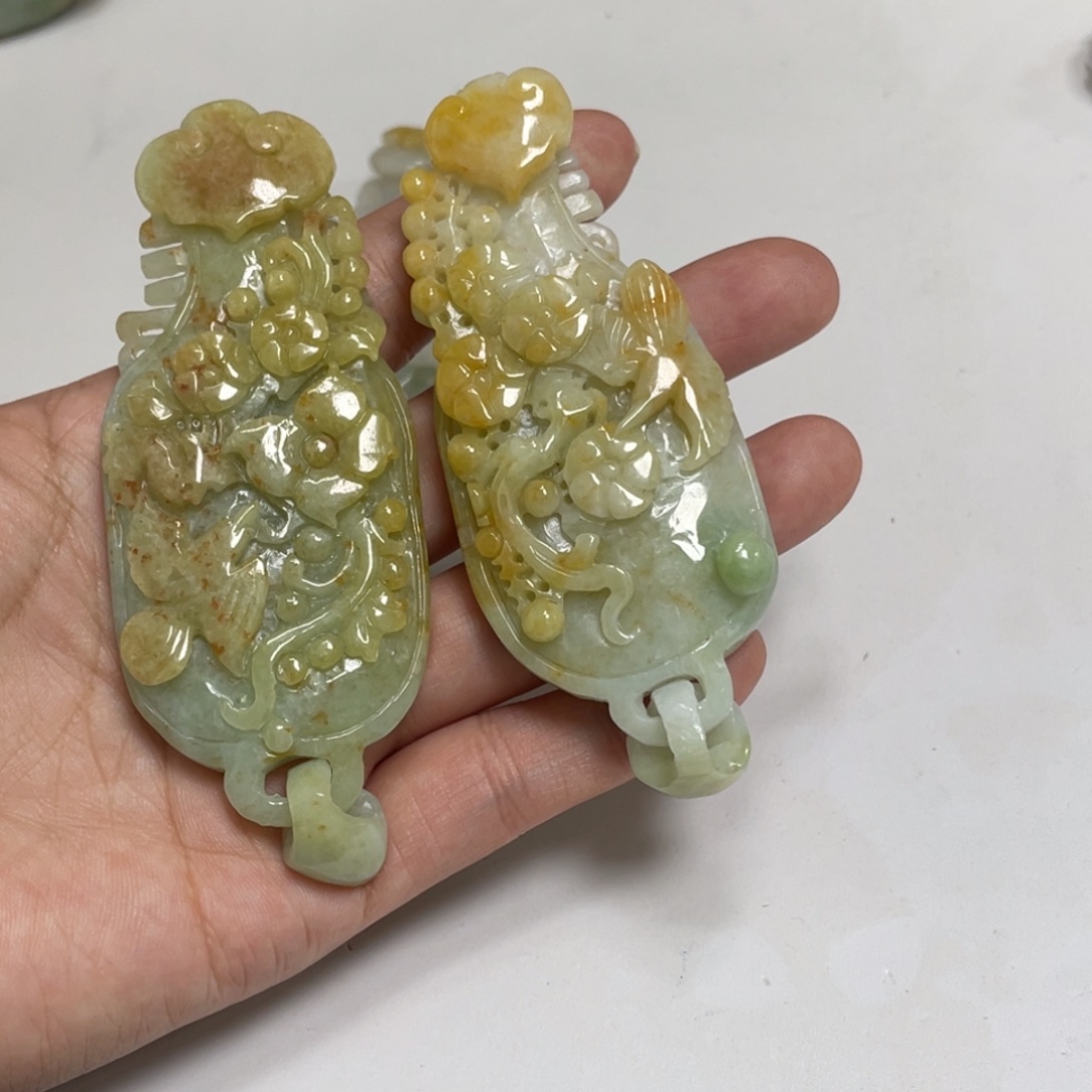 定制翡翠未镶嵌翡翠吊坠