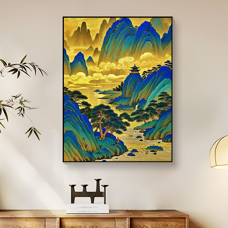 【金色江山】数字油画diy中国风山水手工绘画填色千里江山客厅画