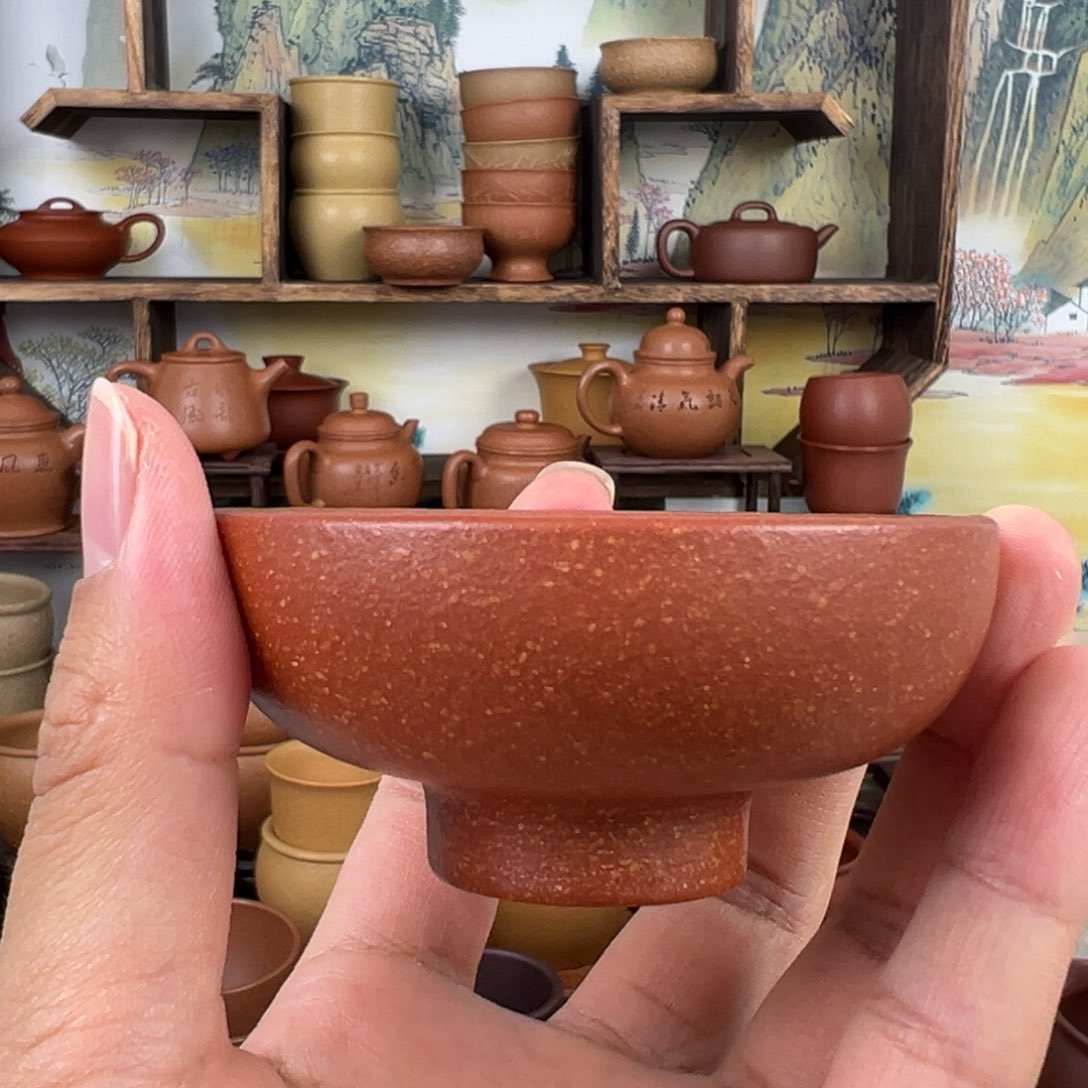 紫砂茶杯拙器甄选，纯原本矿。