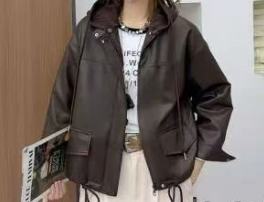 Y1180咖加绒皮衣冬季外套1203