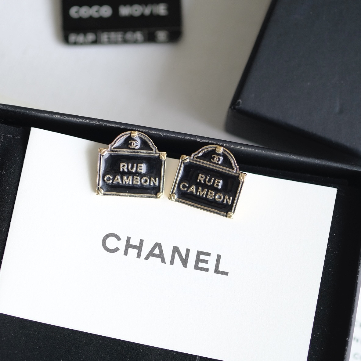 95新 Chanel/香奈儿 泡泡中古Chanel珐琅康鹏耳钉