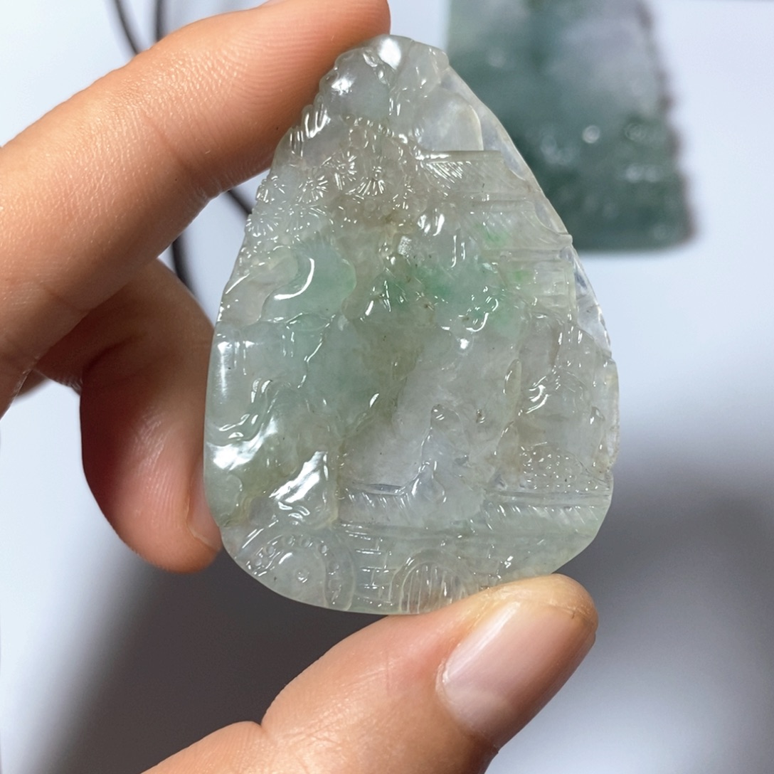 翡翠未镶嵌颈饰吊坠1