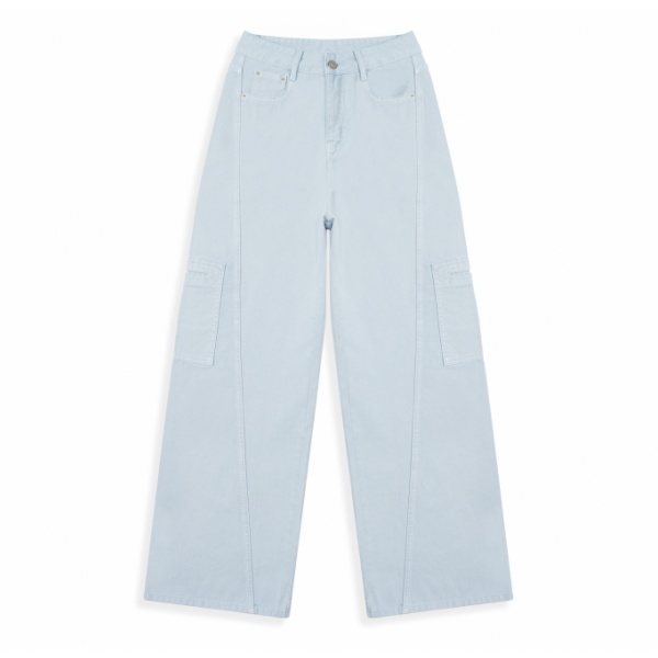 XiANJiE 2025夏季新款美式休闲工装裤高腰显腿长牛仔裤