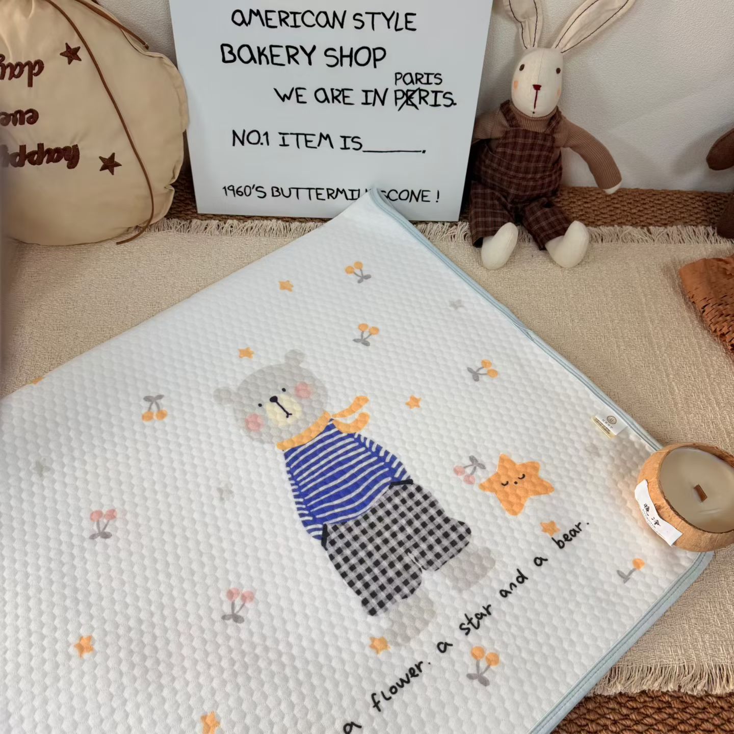 麦菲熊80*100精梳棉空气层隔尿垫吸水透气