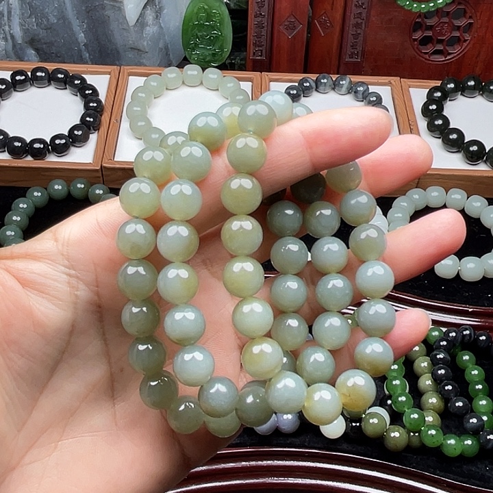 平***和田玉未镶嵌手串