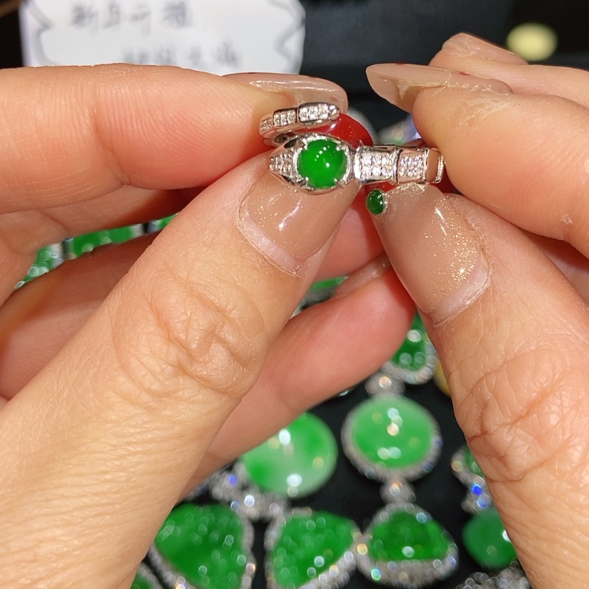 【闪购商品】翡翠戒指未镶嵌天然翡翠