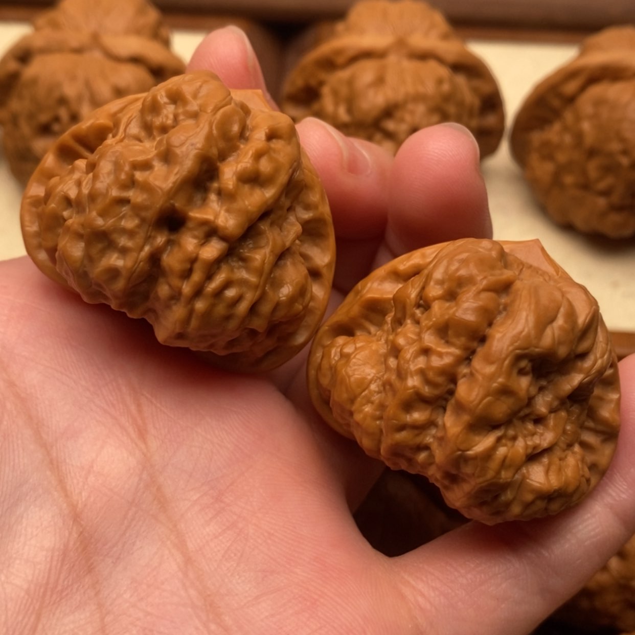 【闪购商品】把件文玩核桃三角蛙边39左右