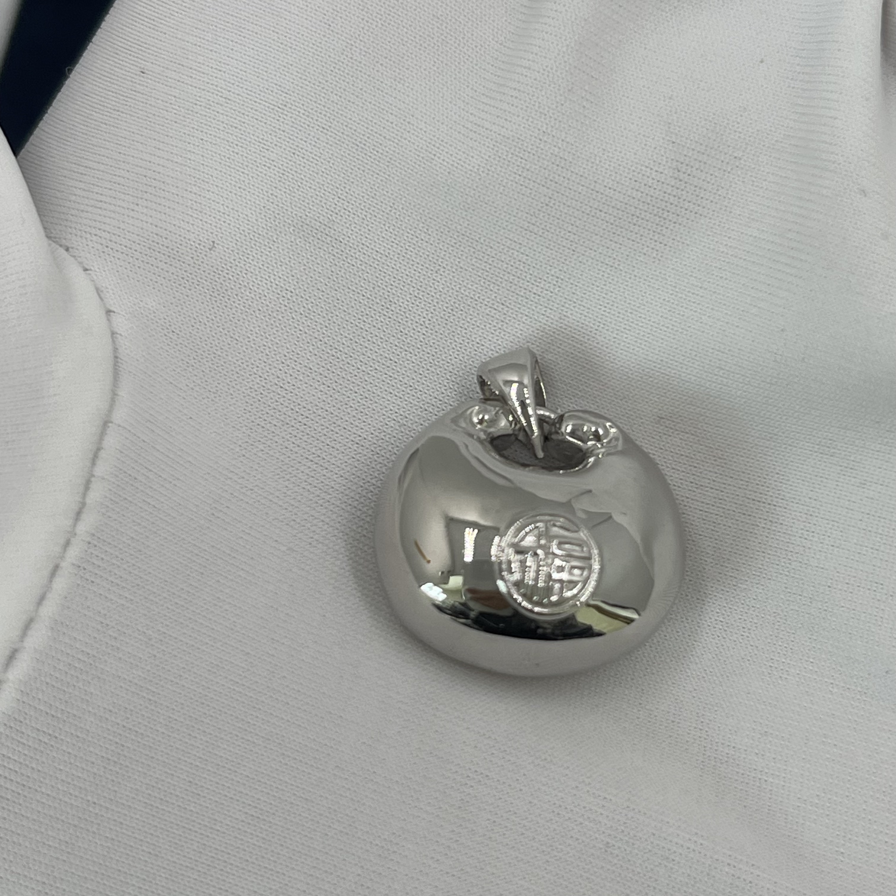 铂金pt950小胖福胖福包实心镜面平安吉祥幸福永恒锁住富贵小吊坠