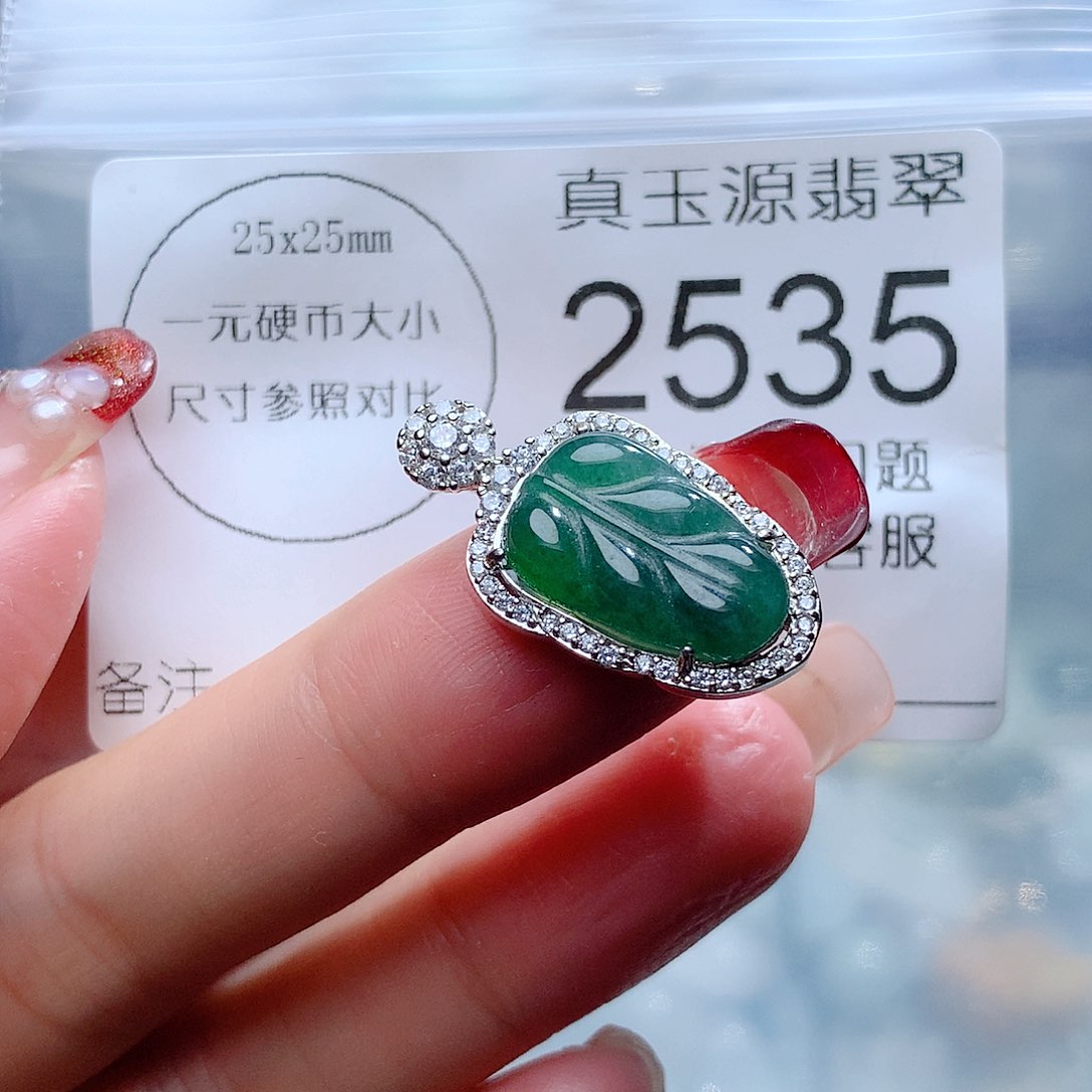 翡翠颈饰未镶嵌2535。