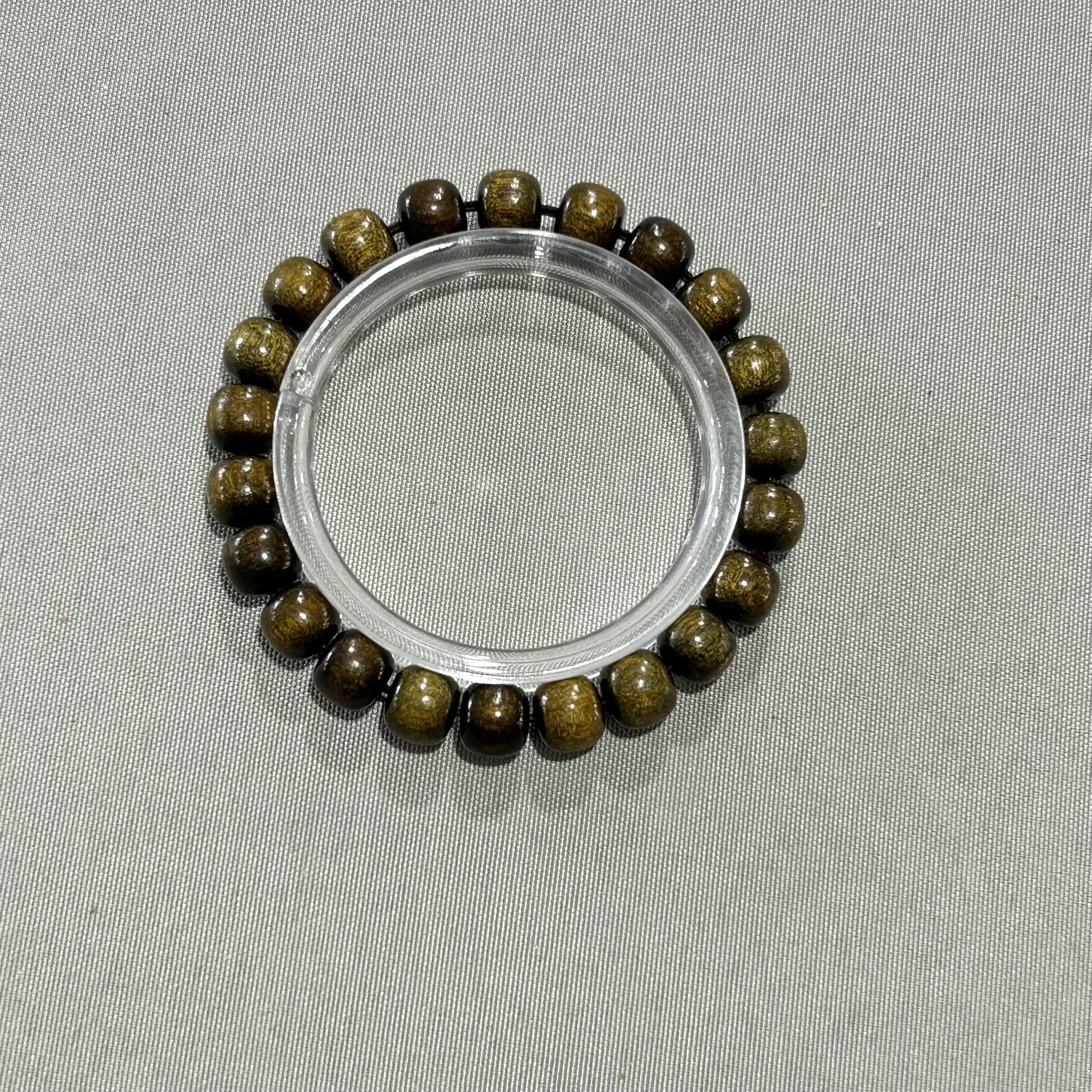 A156  乌金金丝楠 卡1.0 老型珠单圈手串