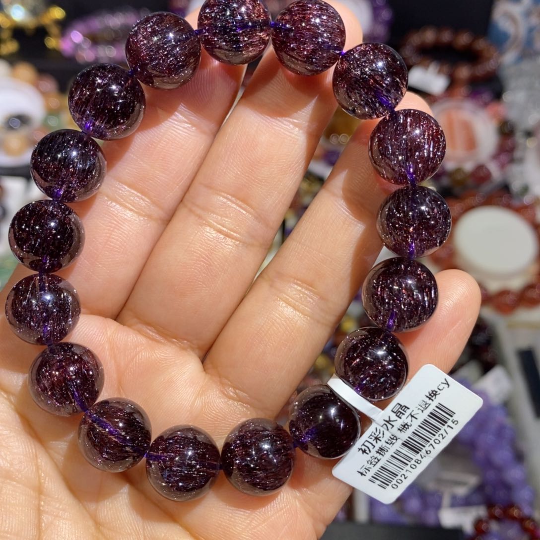 水晶手串未镶嵌车里子色稀有矿12