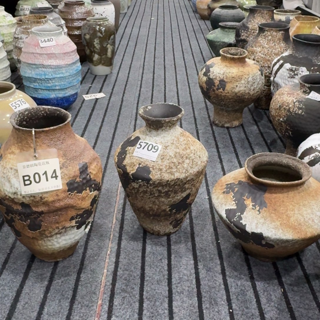 咖***️陶摆件景德镇高温花瓶编码5709，b014默认无孔