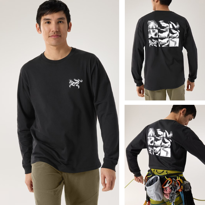 ARC'TERYX/始祖鸟Kragg SL棉质鸟标拼贴长袖圆领衫 男装 M