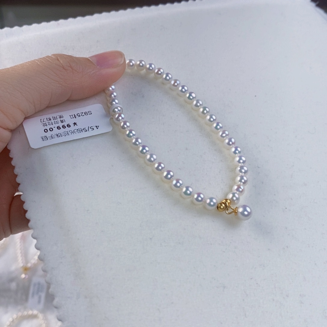 淡水珍珠手绳银S925镶嵌