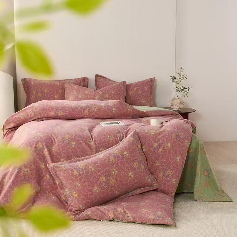 2025新款纽扣款双层纱高端奢华标准四件套（菲洛卡豆沙）