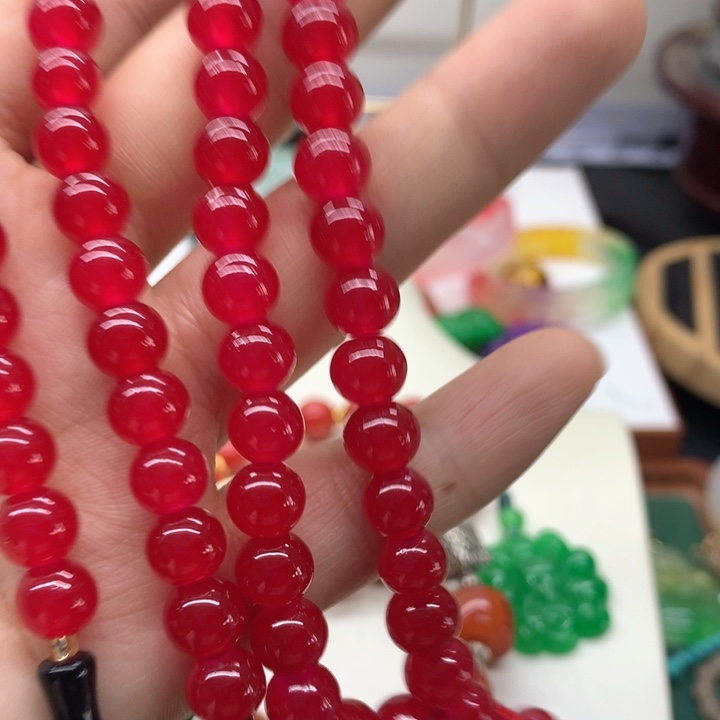 合金颈饰玛瑙/玉髓吊坠