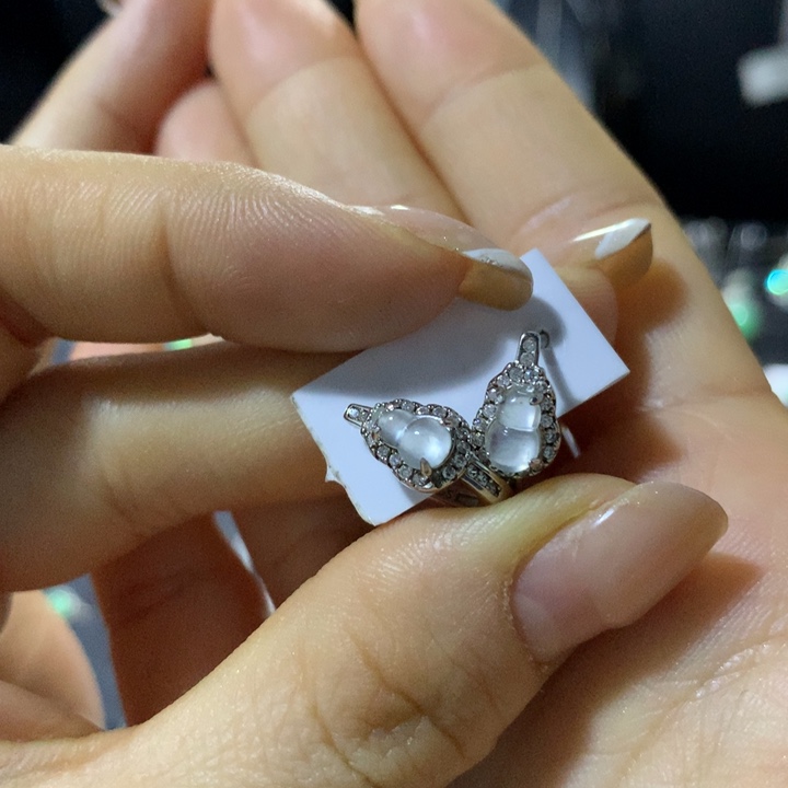 翡翠银S925镶嵌戒指