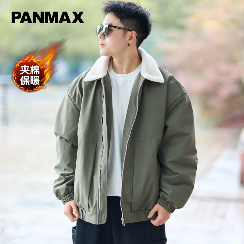 B15翻领耐磨纯色棉衣棉服工装休闲保暖飞行夹克