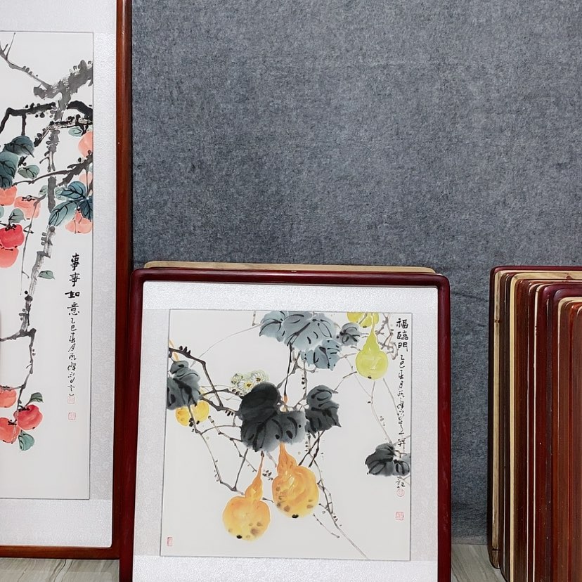 【闪购商品】国画书画作品带框65×65厘米