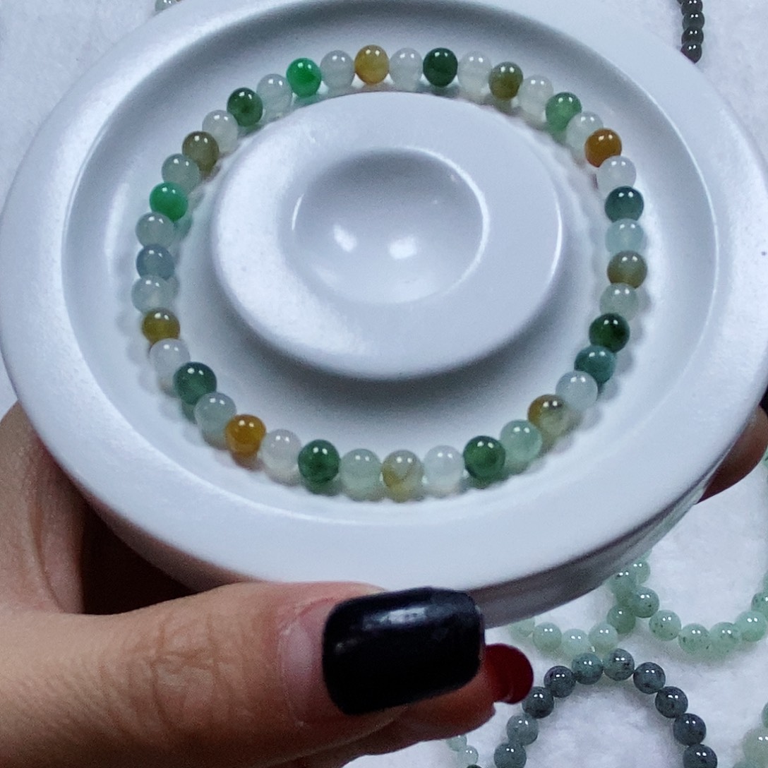 翡翠手串未镶嵌缅甸纯天然Ａ货翡翠