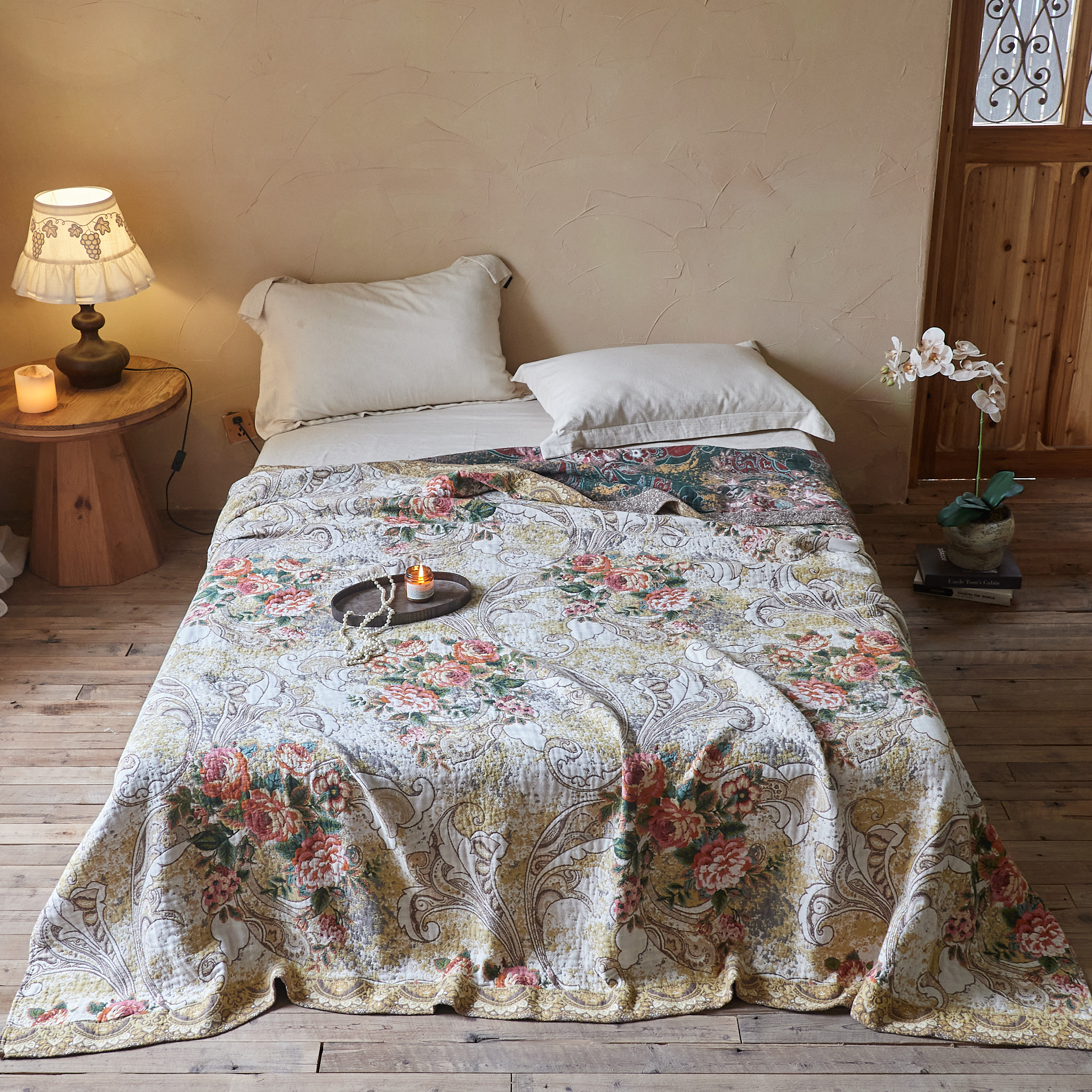 床盖毯【奈雪】2.3x2.5米 高端轻奢双人加大四季多功能加大盖毯