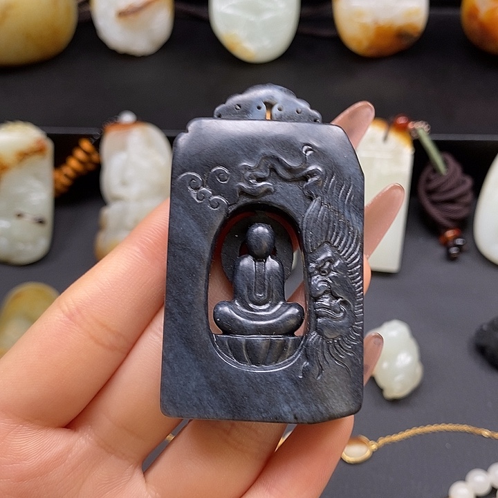 和田玉未镶嵌吊坠(不含链)