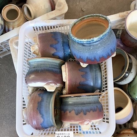 紫砂花盆638微瑕品口径6到手8左右