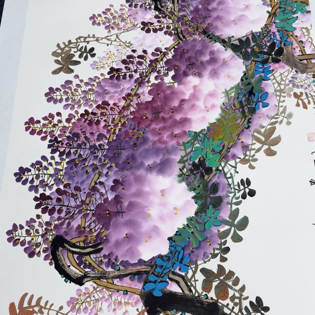 国画国画作品纯手绘山水花鸟