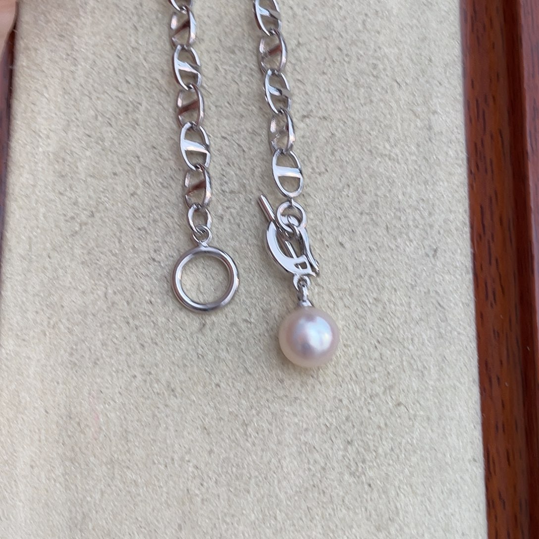 海水珍珠银S925镶嵌手绳