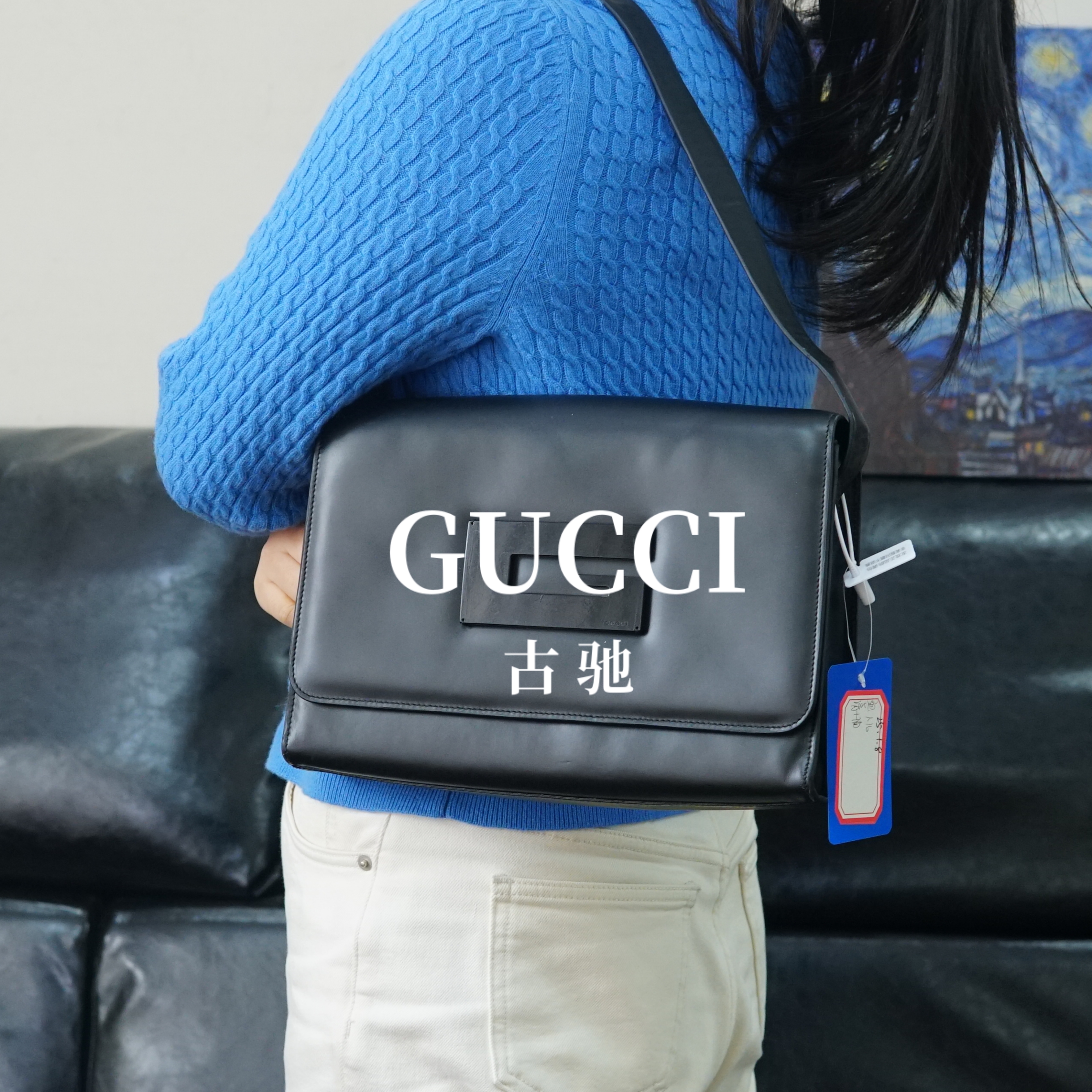 95新 GUCCI/古驰  黑色单肩包/HD11326250/6250