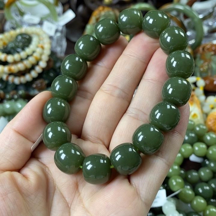透闪石质玉手串未镶嵌用**生