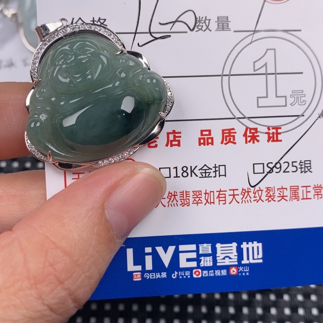 翡翠银S925镶嵌颈饰