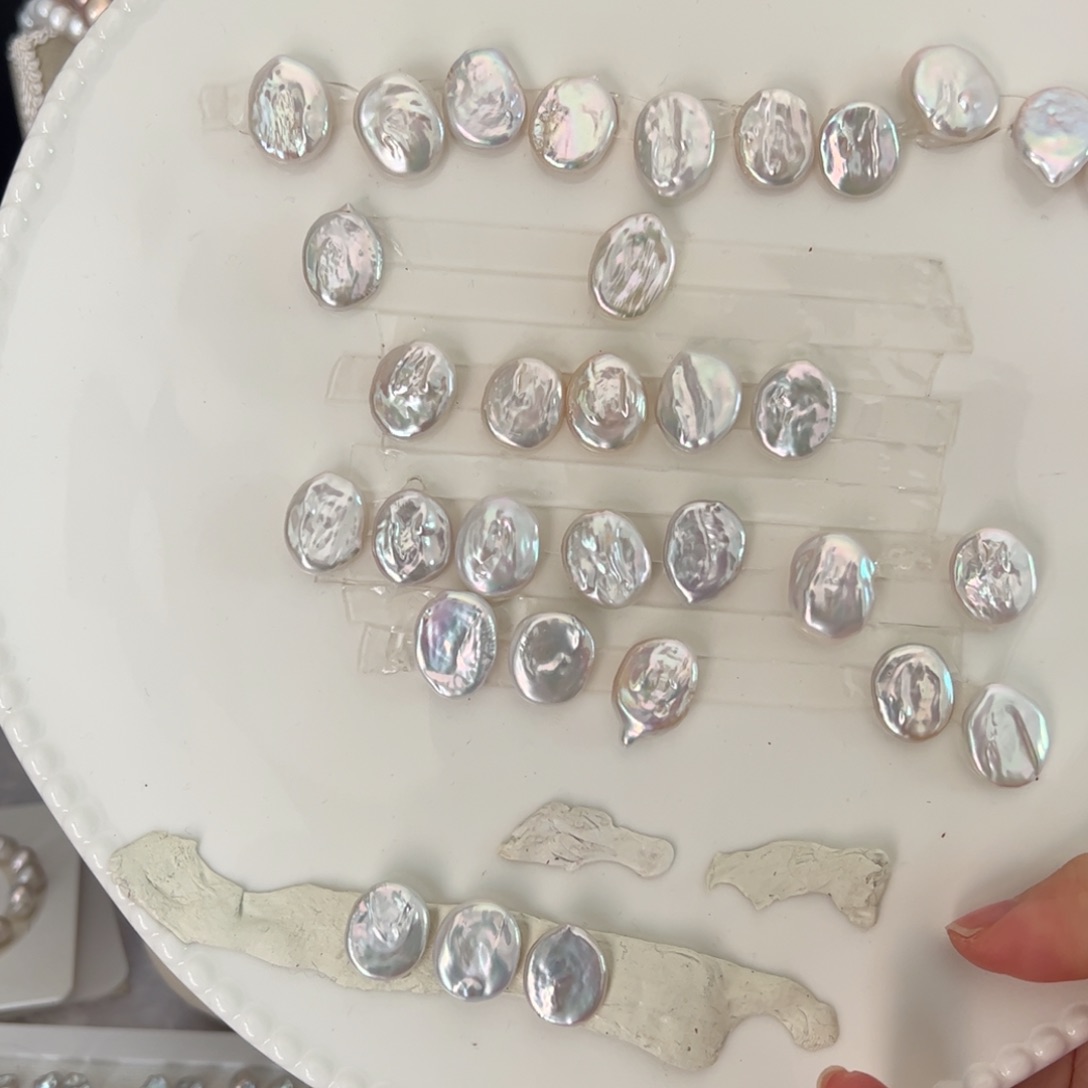 淡水珍珠耳饰银S925镶嵌