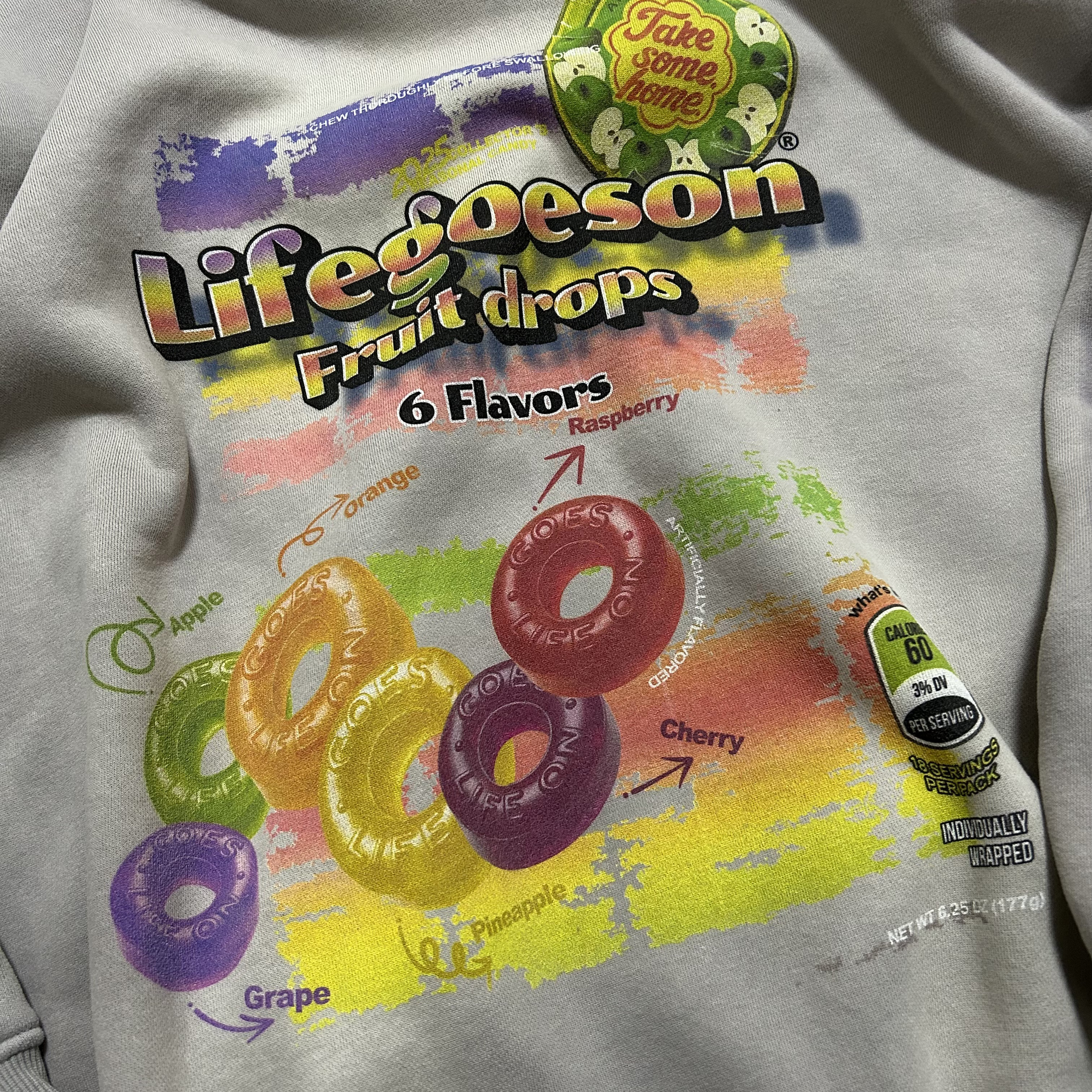 LIFEGOESON25AW Rainbow Candy Sweatshirt 彩虹糖果卫衣