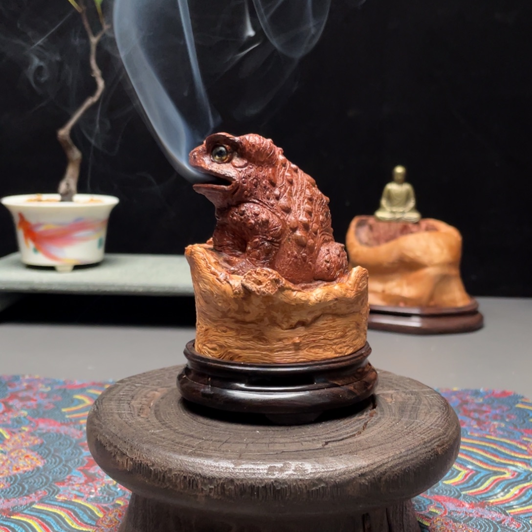 砚***生香榧木荔枝木呱呱香炉