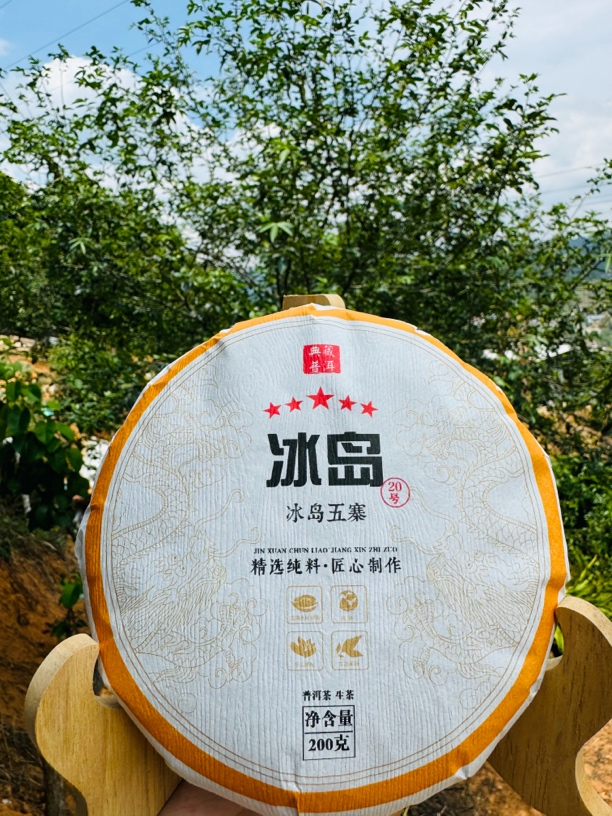 2024年冰岛老寨头春头采纯料 普洱茶（紧压茶饼）200克