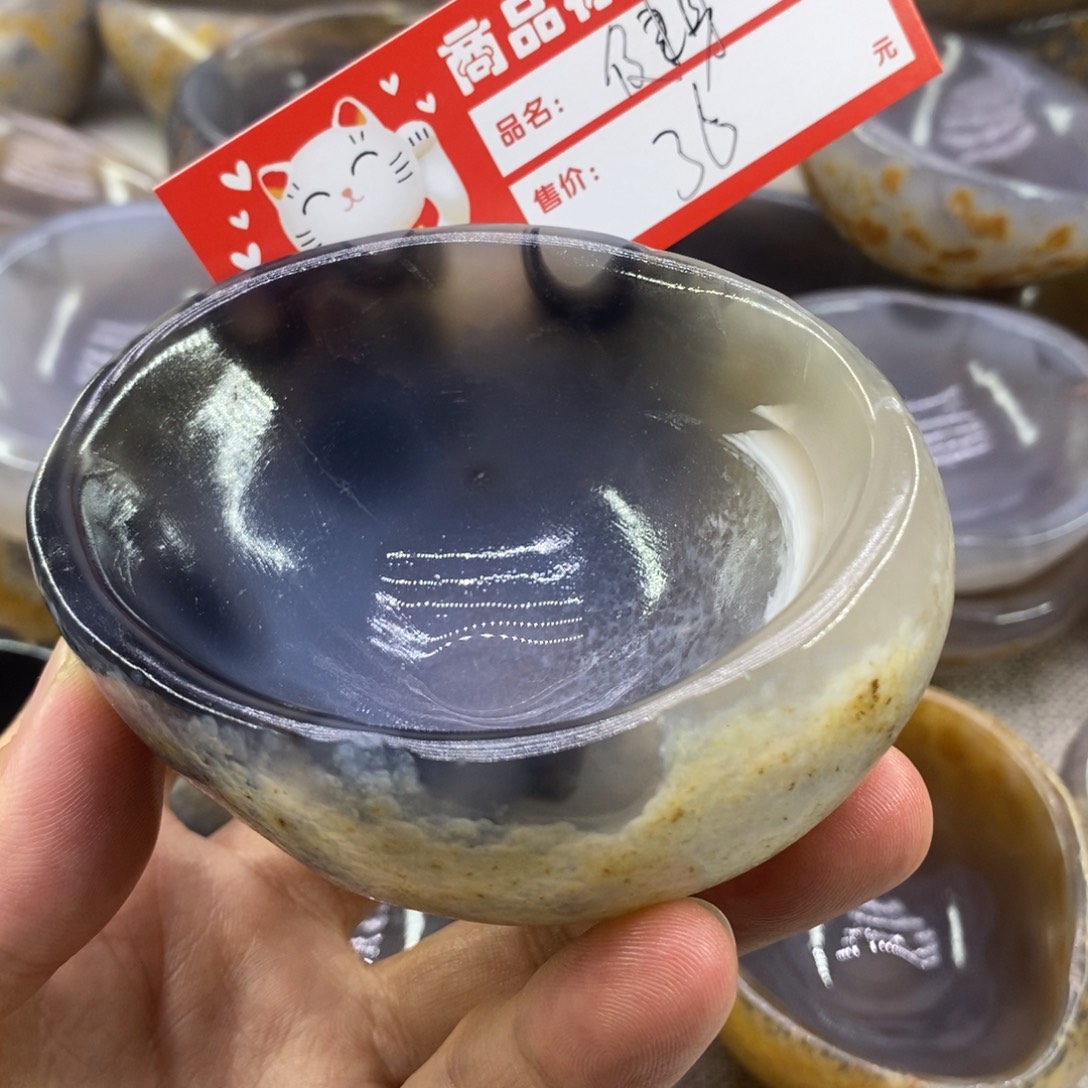 健***渣玉原石手工制品石碗