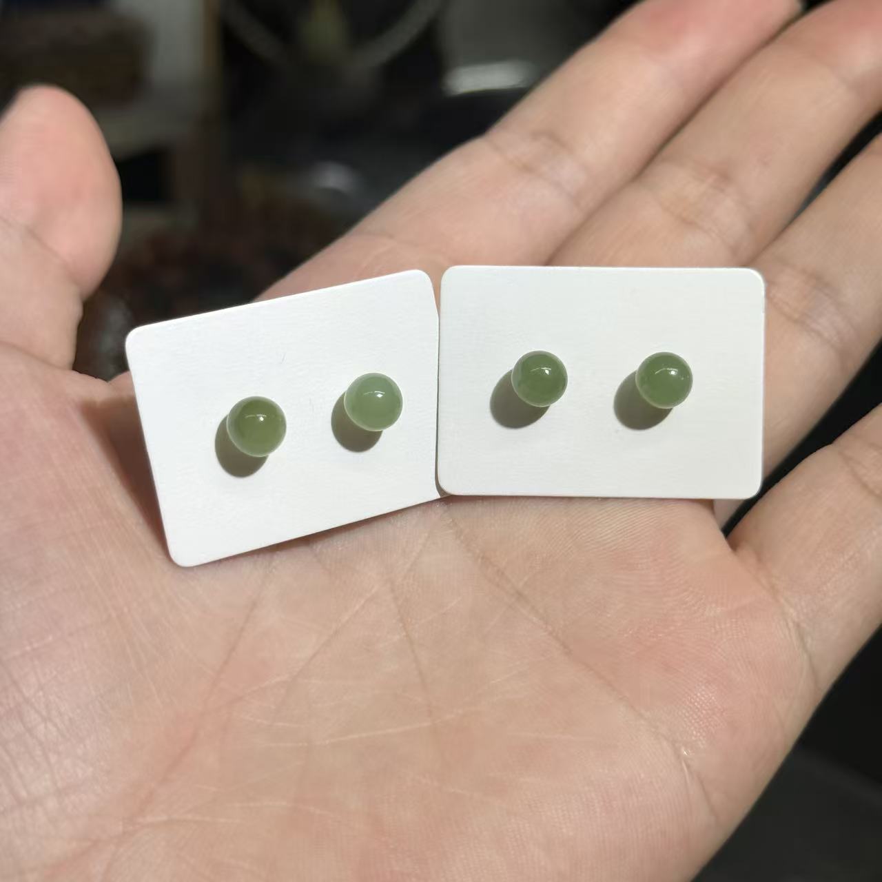 【T73】碧玉珠耳钉多样性发其一