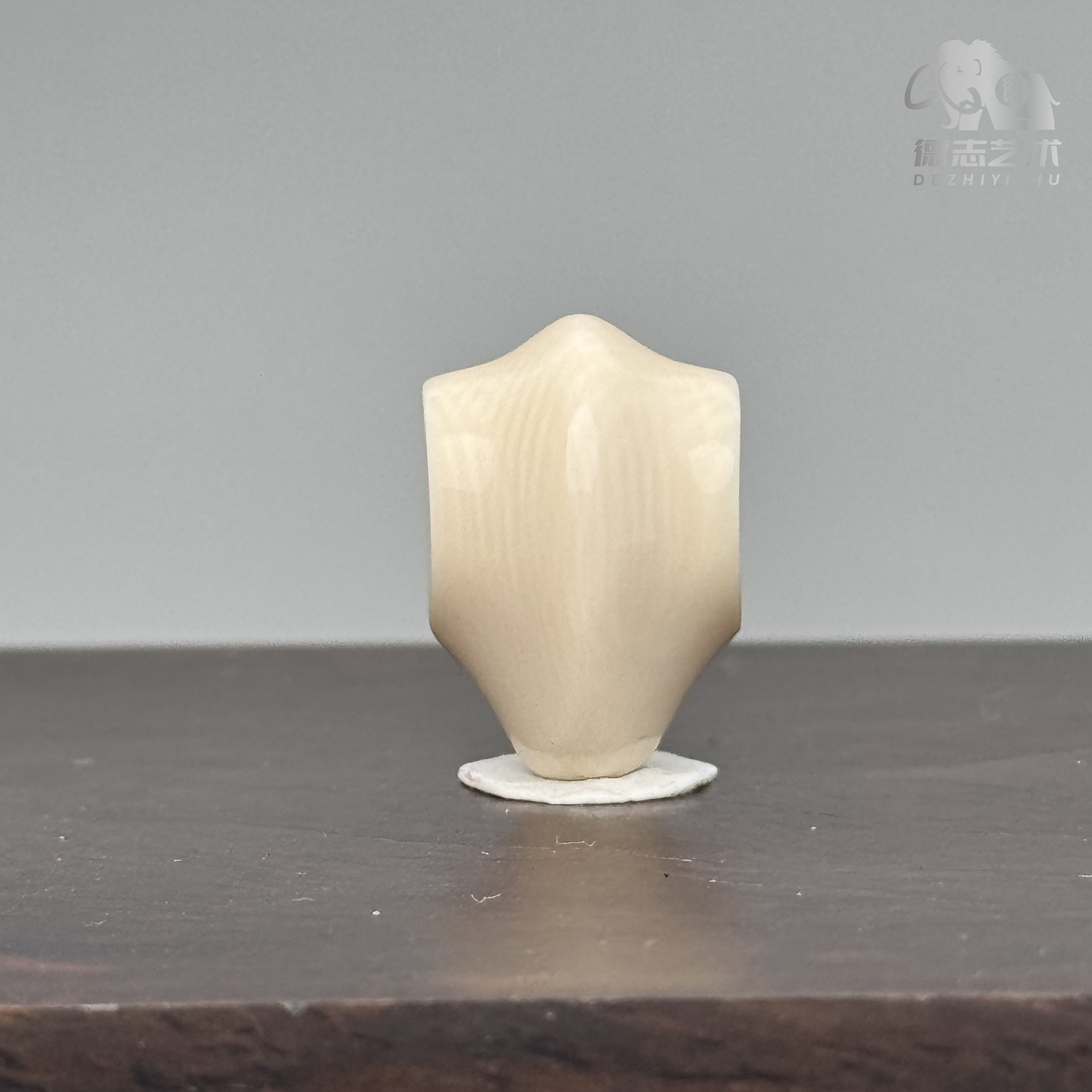 DEZHI/德志【极润】13*20mm鲨鱼背三通孔1.5*2.5mm猛犸牙配饰ST20