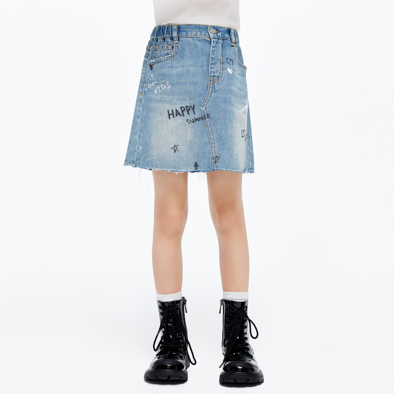 【芷芸专属】littlemoco童装夏季牛仔短裙半裙#KBD2SKT016