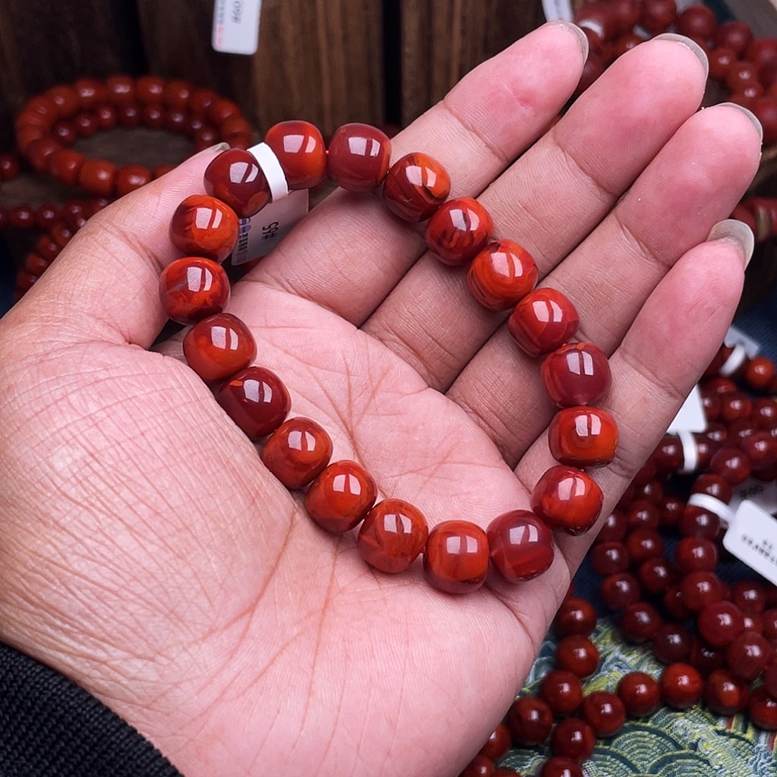 六***一南红玛瑙未镶嵌手链南红瓦西卡12