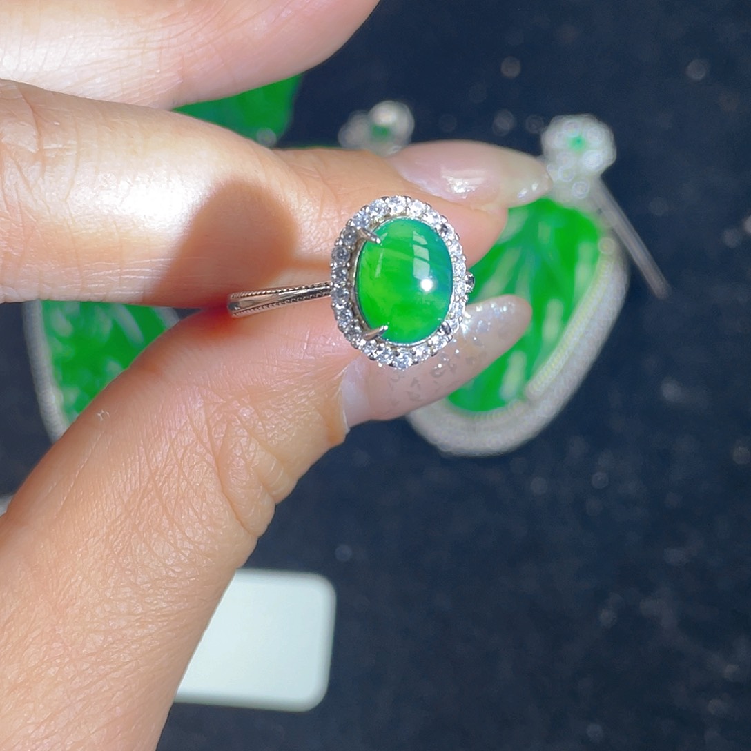 翡翠吊坠(不含链)银S925镶嵌