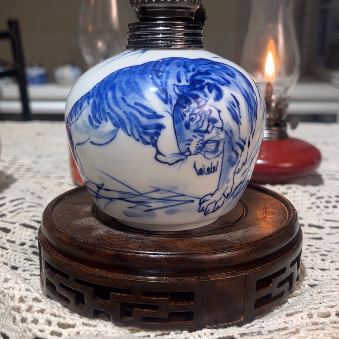 摆件景德镇陶瓷香薰灯