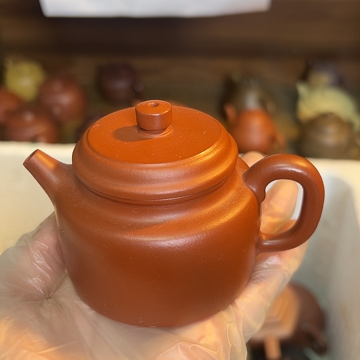 紫砂茶壶宜兴紫砂壶朱泥120